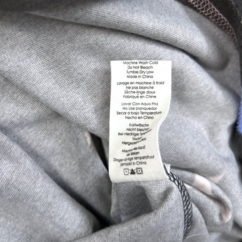 PJ Salvage Silky Velour Star Pajama Top XS Charcoal Gray Soft Luxe Sleep Lounge - Picture 8 of 9